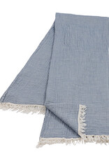 47" x 60" Cotton Gauze Throw - Moonlight Blue