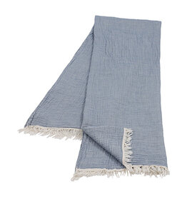47" x 60" Cotton Gauze Throw - Moonlight Blue