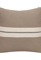20" X 20" Boucle Taupe Gray Down Fill Pillow