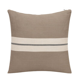 20" X 20" Boucle Taupe Gray Down Fill Pillow