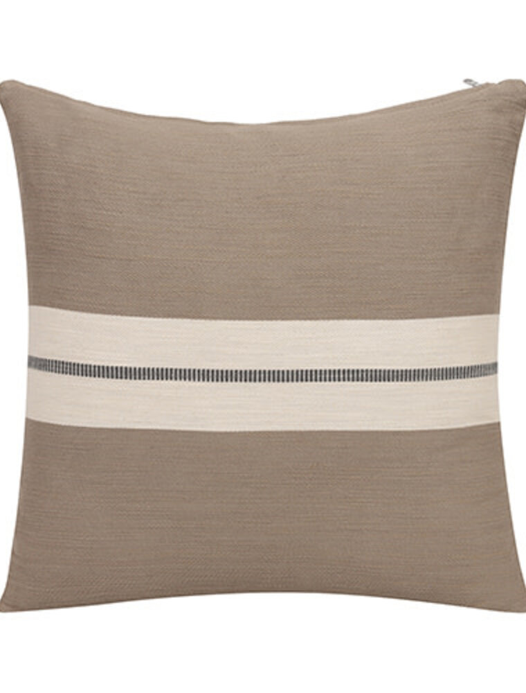 20" X 20" Boucle Taupe Gray Down Fill Pillow