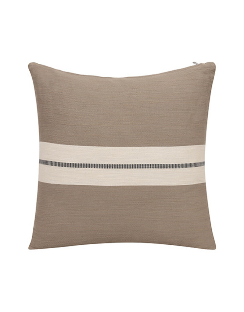 20" X 20" Boucle Taupe Gray Down Fill Pillow