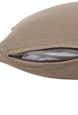 20" X 20" Boucle Taupe Gray Down Fill Pillow