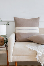 20" X 20" Boucle Taupe Gray Down Fill Pillow