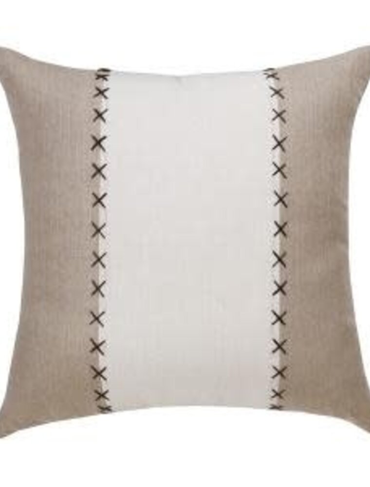 20" x 20" Walnut/Black Bean / White Down Fill Pillow