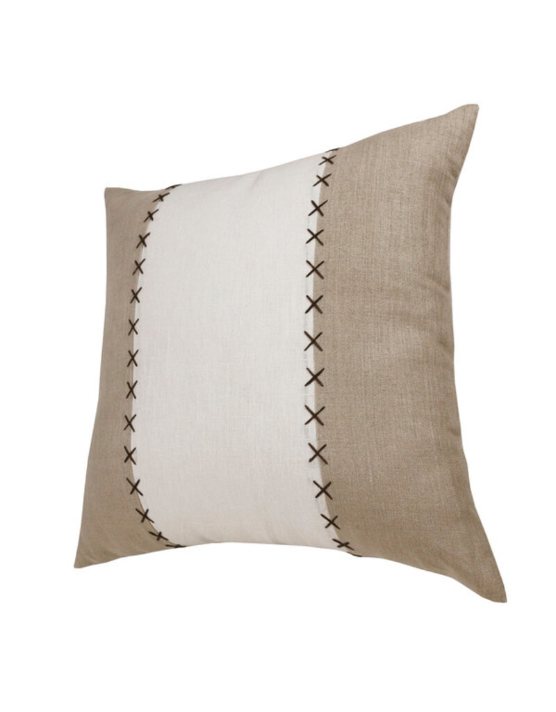 20" x 20" Walnut/Black Bean / White Down Fill Pillow