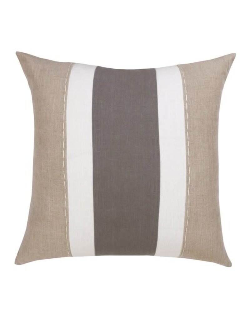 20" x 20" 100% Linen Walnut Titanium Down Fill Pillow