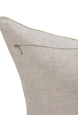20" x 20" 100% Linen Walnut Titanium Down Fill Pillow
