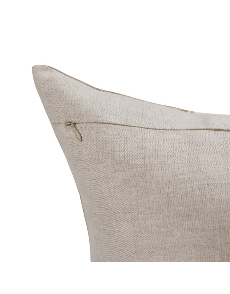 20" x 20" 100% Linen Walnut Titanium Down Fill Pillow