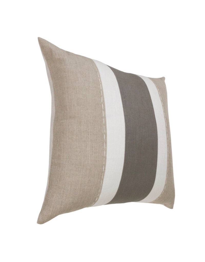 20" x 20" 100% Linen Walnut Titanium Down Fill Pillow