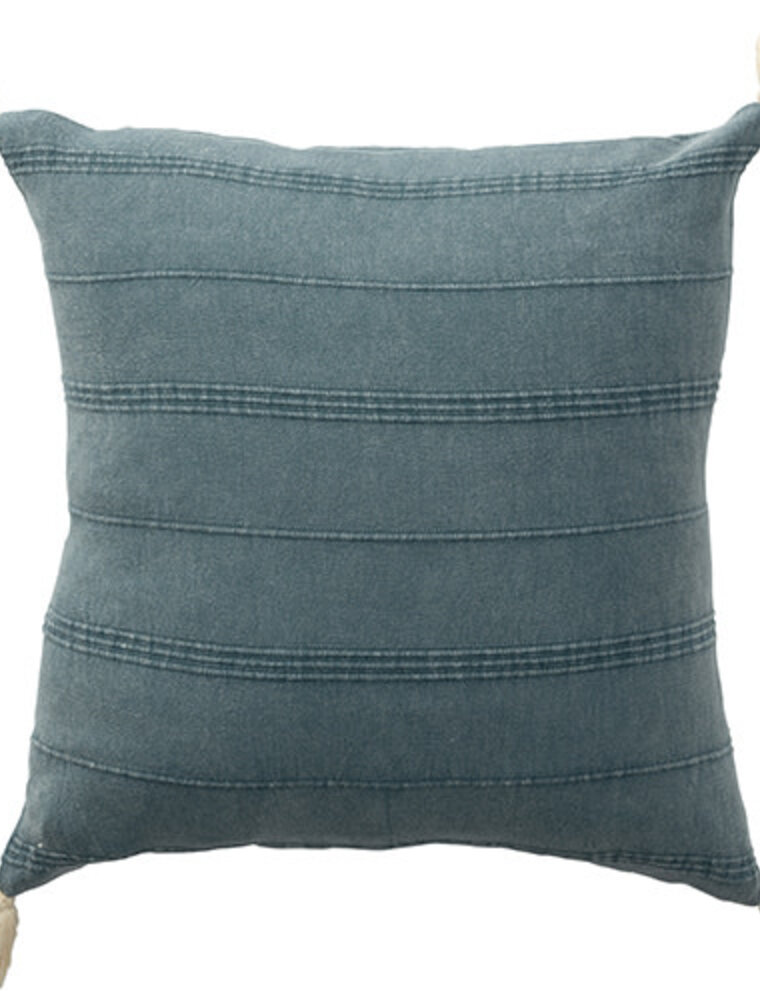 18" x 18" Turkish Cotton Bluish Grey Down Fill Pillow