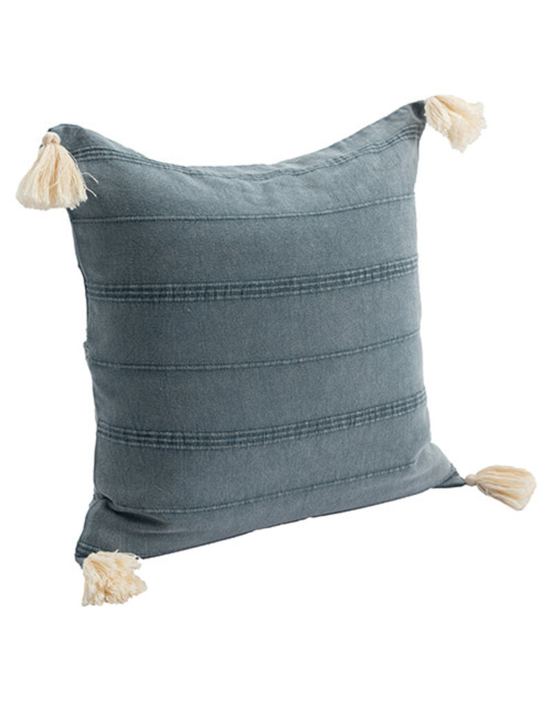 18" x 18" Turkish Cotton Bluish Grey Down Fill Pillow