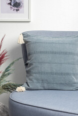 18" x 18" Turkish Cotton Bluish Grey Down Fill Pillow