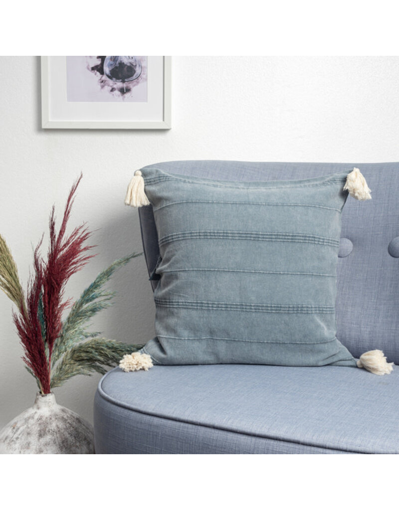 18" x 18" Turkish Cotton Bluish Grey Down Fill Pillow