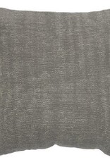 20" x 20" Charcoal Gray Ivory Fringe Down Fill Pillow