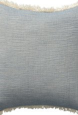 20" x 20" Moonlight Blue Turkish Cotton Down Fill Pillow