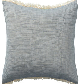 20" x 20" Moonlight Blue Turkish Cotton Down Fill Pillow