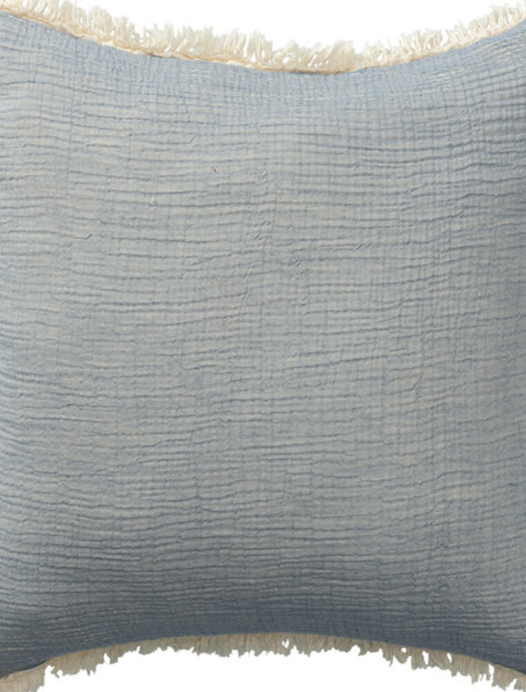 20" x 20" Moonlight Blue Turkish Cotton Down Fill Pillow