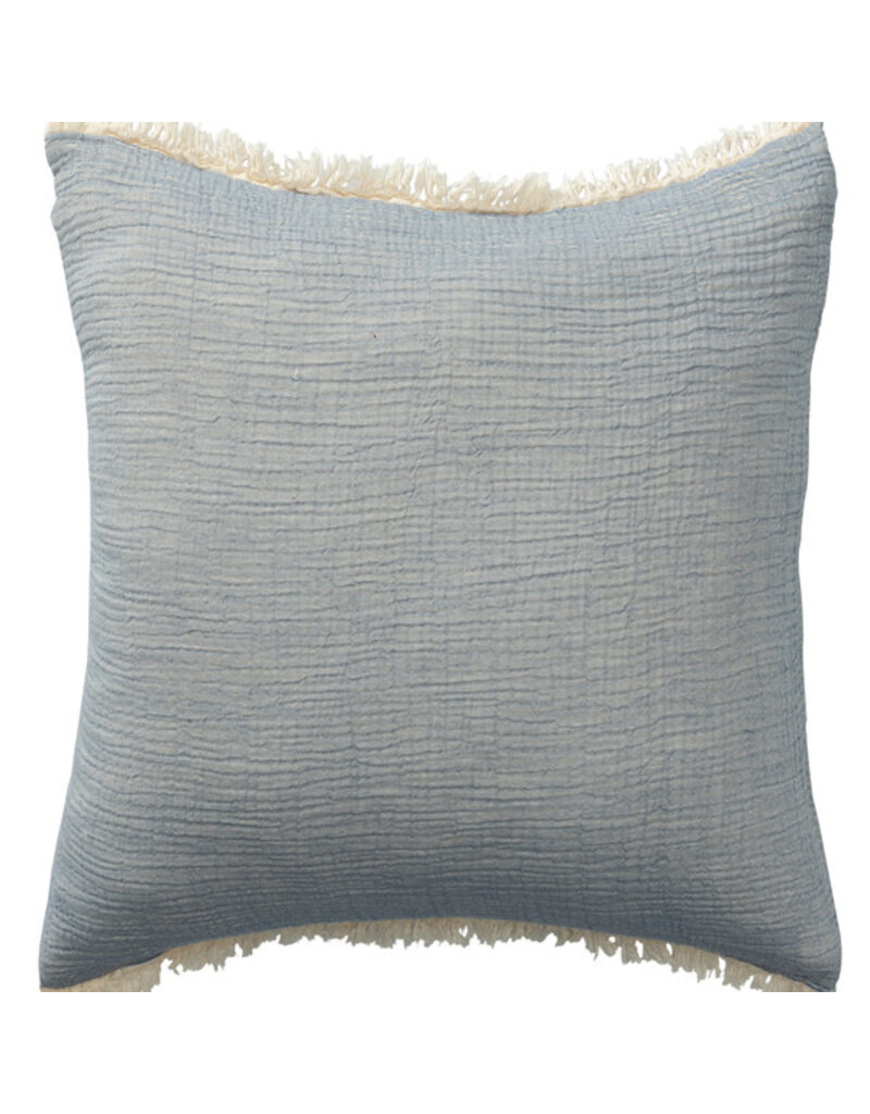 20" x 20" Moonlight Blue Turkish Cotton Down Fill Pillow