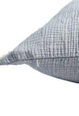 20" x 20" Moonlight Blue Turkish Cotton Down Fill Pillow