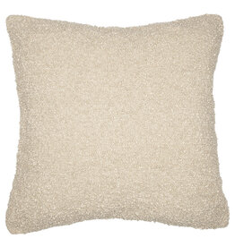 20" x 20" Boucle White Cap Grey Down Fill Pillow