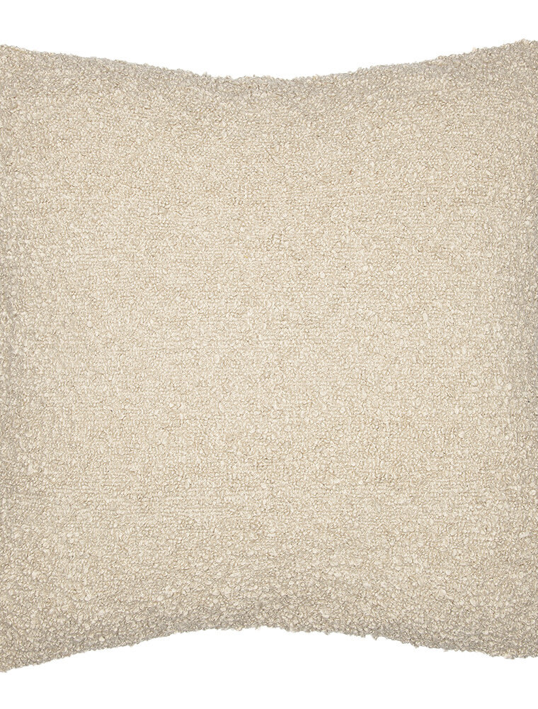 20" x 20" Boucle White Cap Grey Down Fill Pillow
