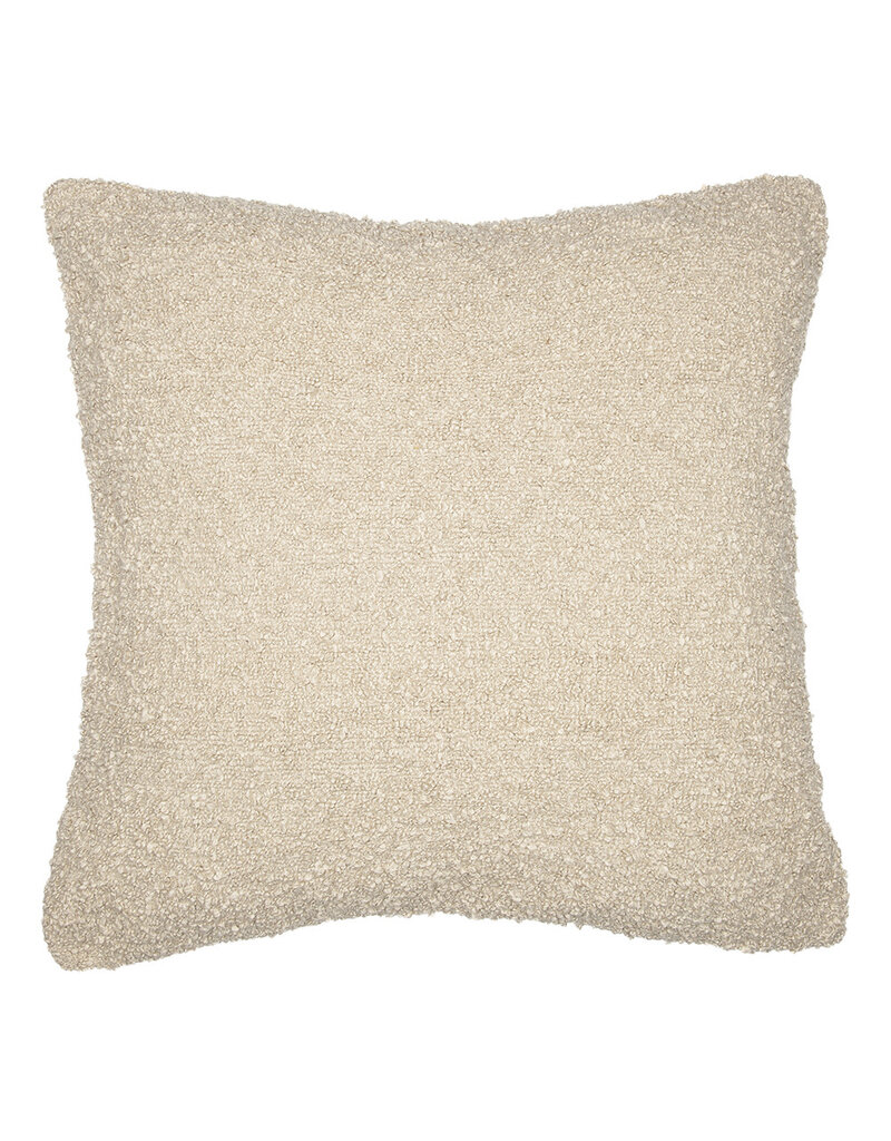 20" x 20" Boucle White Cap Grey Down Fill Pillow