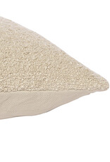 20" x 20" Boucle White Cap Grey Down Fill Pillow