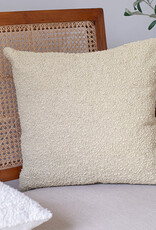 20" x 20" Boucle White Cap Grey Down Fill Pillow