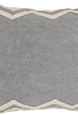 20" x 20" Frost Gray Zig Zag Down Fill Pillow