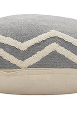 20" x 20" Frost Gray Zig Zag Down Fill Pillow
