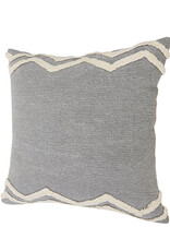 20" x 20" Frost Gray Zig Zag Down Fill Pillow