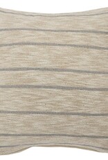 20" x 20" Gray Flannel Jute & Cotton Down Fill Pillow