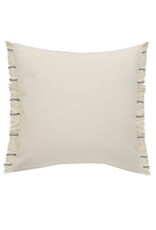 20" x 20" Gray Flannel Jute & Cotton Down Fill Pillow