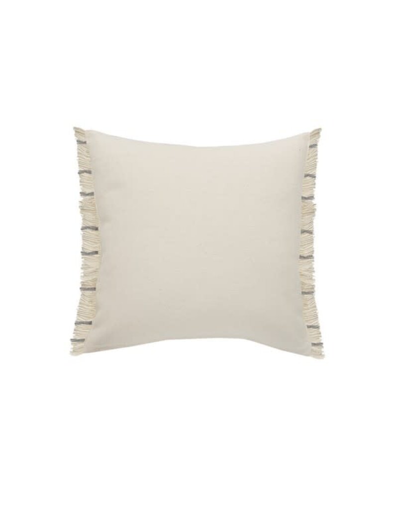 20" x 20" Gray Flannel Jute & Cotton Down Fill Pillow