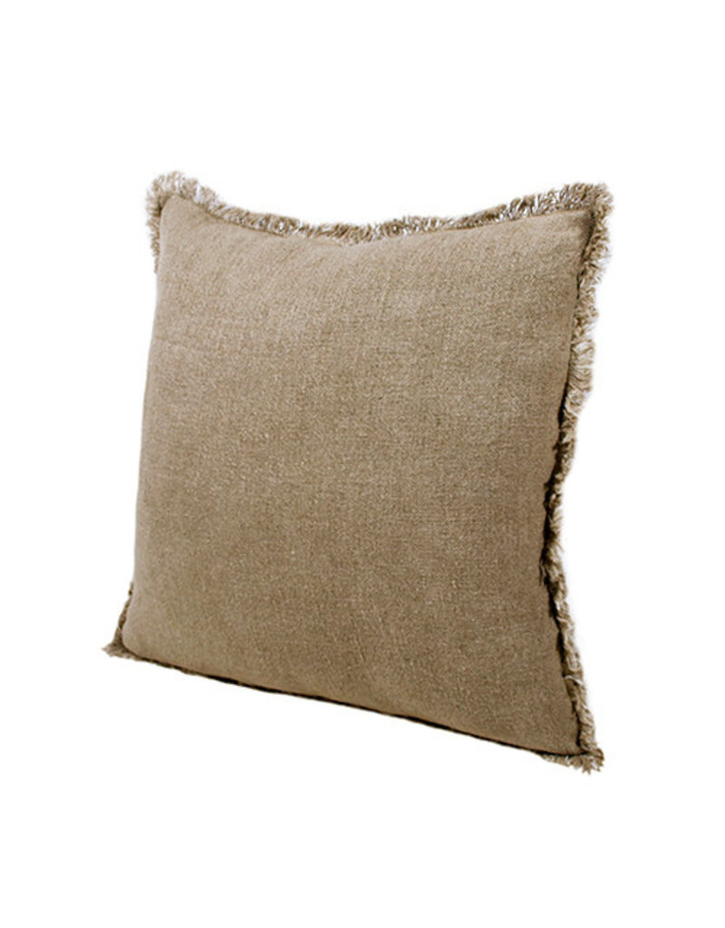 20" x 20" 100% Linen Natural Ivory Down Fill Pillow