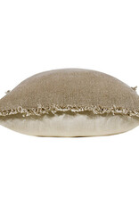 20" x 20" 100% Linen Natural Ivory Down Fill Pillow