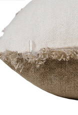 20" x 20" 100% Linen Natural Ivory Down Fill Pillow
