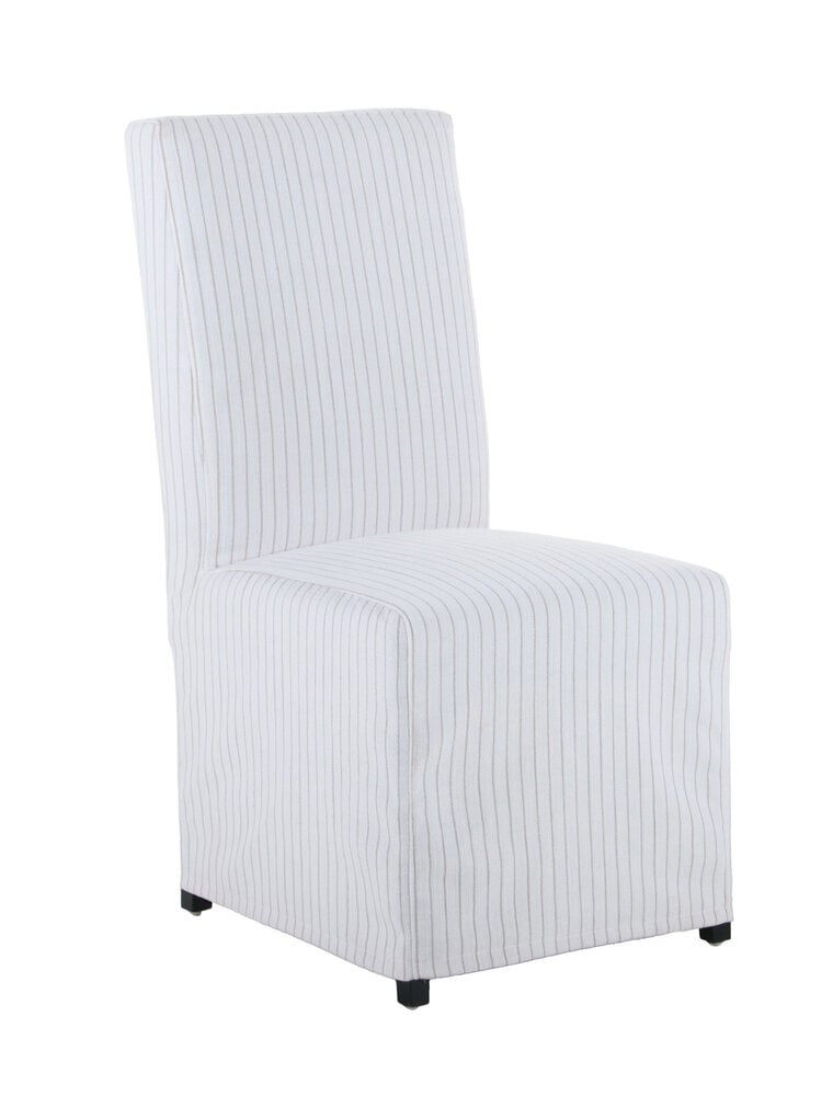 LR Home Beige & Gray Slipcovered Dining Chair (EACH)