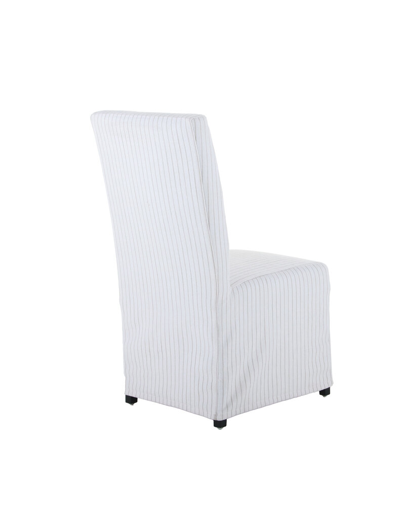 LR Home Beige & Gray Slipcovered Dining Chair (EACH)