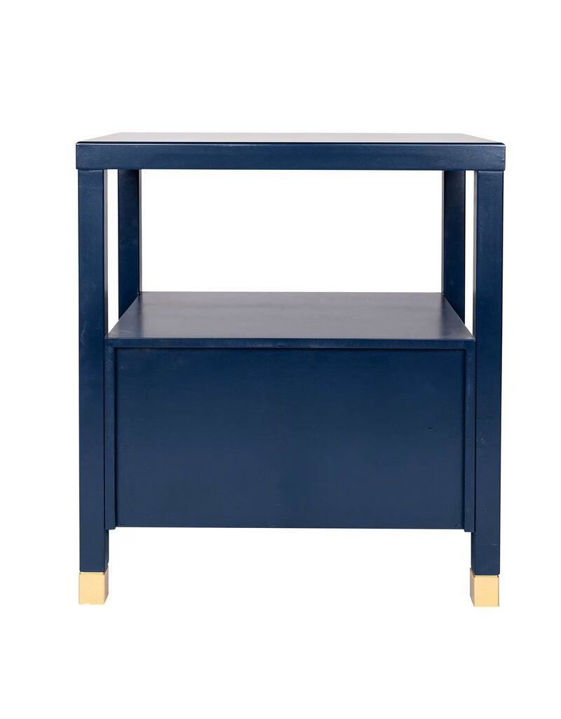 Crafed Home's Hopper Hayden 2 Drawer One Shelf Accent Table - Navy Blue