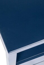 Crafed Home's Hopper Hayden 2 Drawer One Shelf Accent Table - Navy Blue