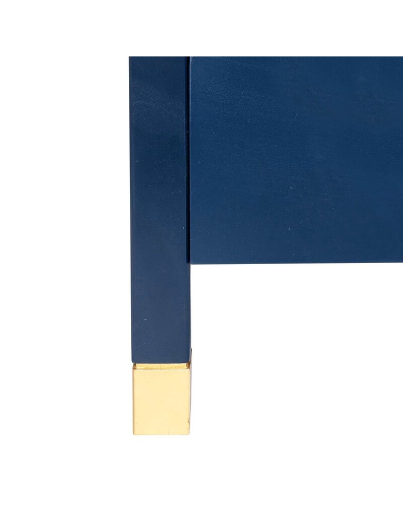 Crafed Home's Hopper Hayden 2 Drawer One Shelf Accent Table - Navy Blue