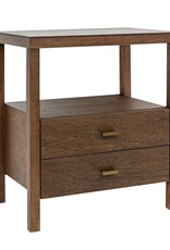 Crafed Home's Hopper Hayden 2 Drawer One Shelf Accent Table - Walnut