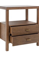 Crafed Home's Hopper Hayden 2 Drawer One Shelf Accent Table - Walnut