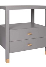 Crafed Home's Hopper Hayden 2 Drawer One Shelf Accent Table - Grey