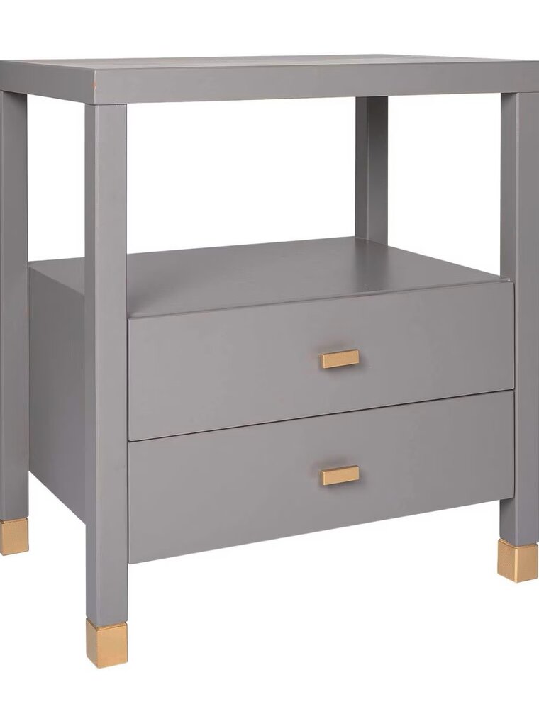 Crafed Home's Hopper Hayden 2 Drawer One Shelf Accent Table - Grey