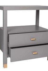 Crafed Home's Hopper Hayden 2 Drawer One Shelf Accent Table - Grey