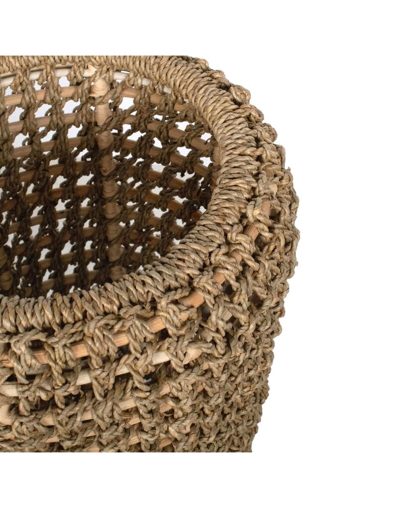 Seagrass Set of 2 Seagrass Tall Round Planters