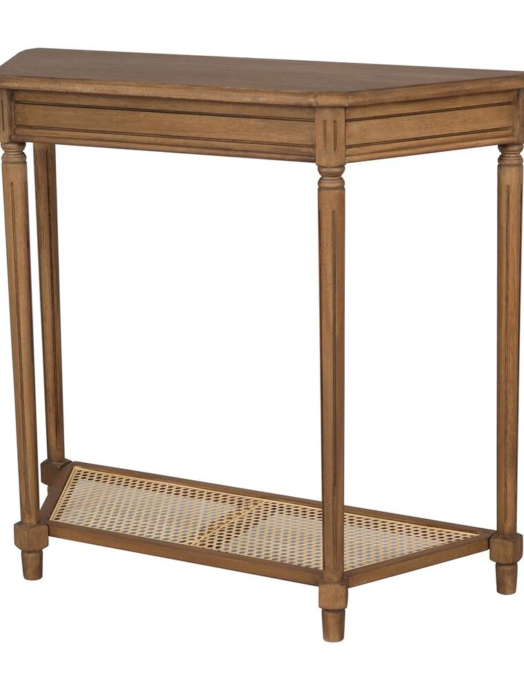 Lenora Demilune Lenora Demilune Console Table w/Cane Shelf